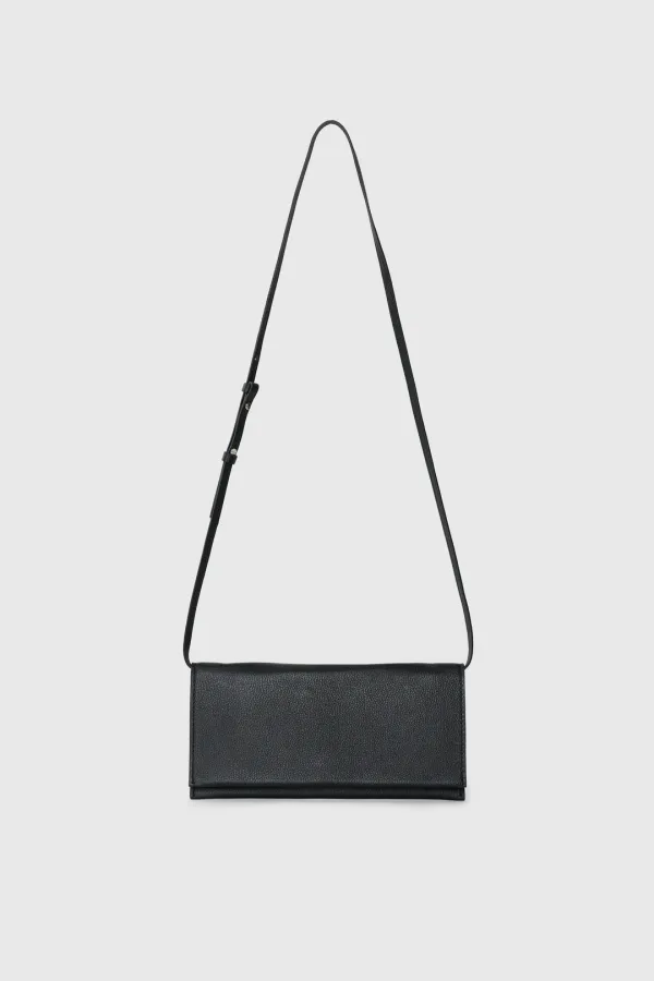 Leather Horizon Cross Bag (Black)