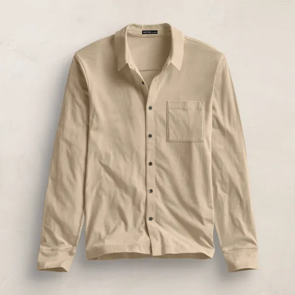 Clean Finish Jersey Shirt - Light Khaki