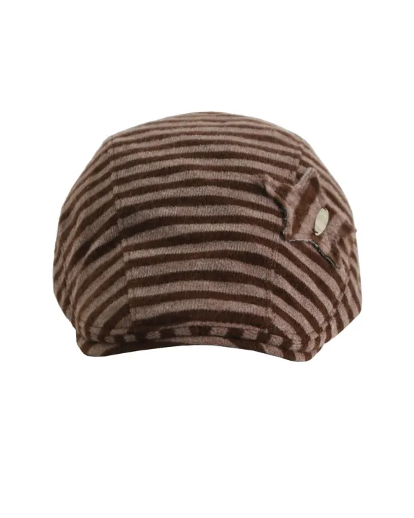 Y2K Stripe Hunting Cap (Brown)