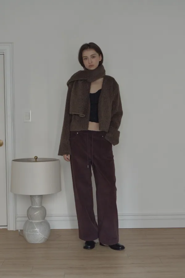 corduroy banding pants_purple