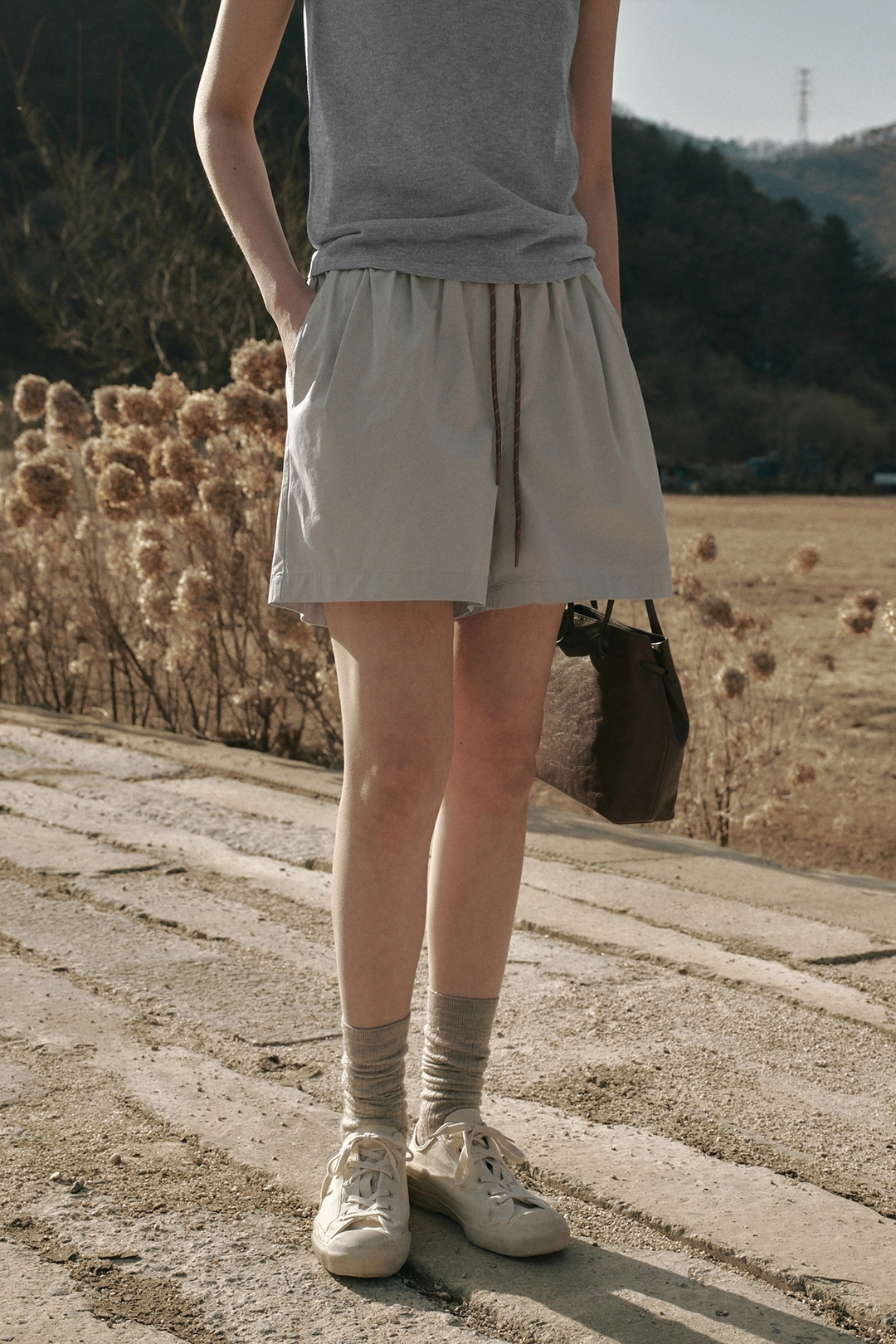 세이지먼트 WINGLE BANDING COTTON SHORT PANTS_GRAY 상품 이미지 2