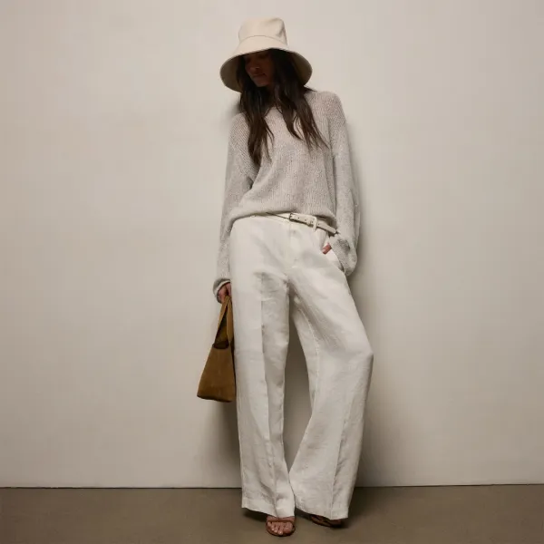 Playa Linen Trouser - Off White