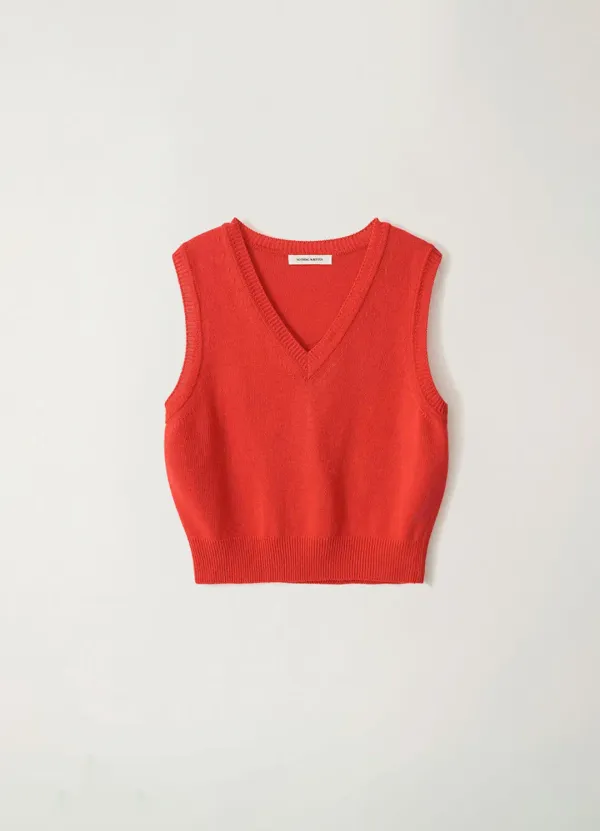 Basic v-neck slipover (Red)