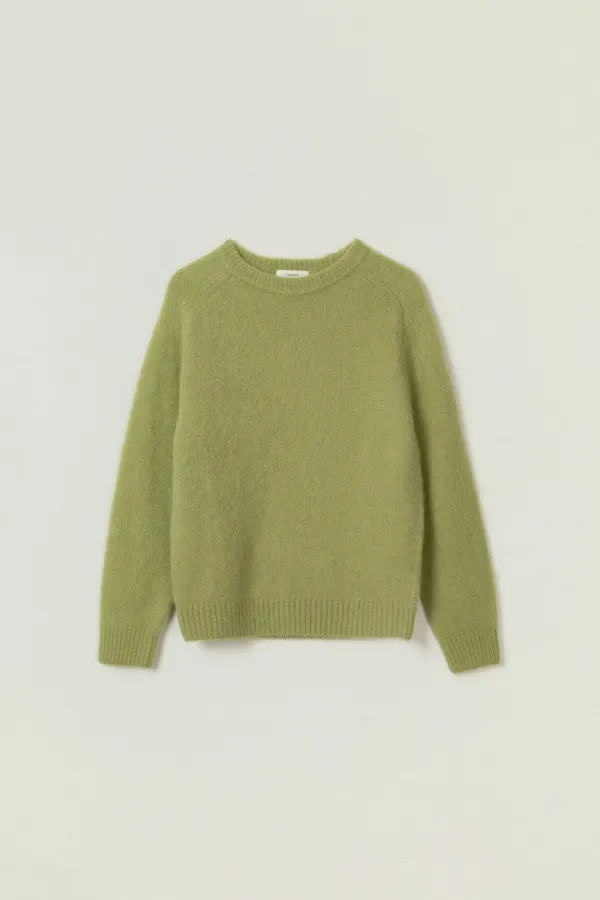 ALEPH ALPACA ROUND KNIT_LIME GREEN