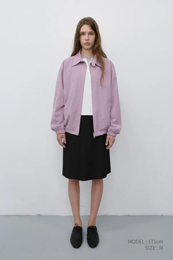 UNISEX COLLARED BLOUSON JACKET LAVENDER PINK_UDJU6C112P1