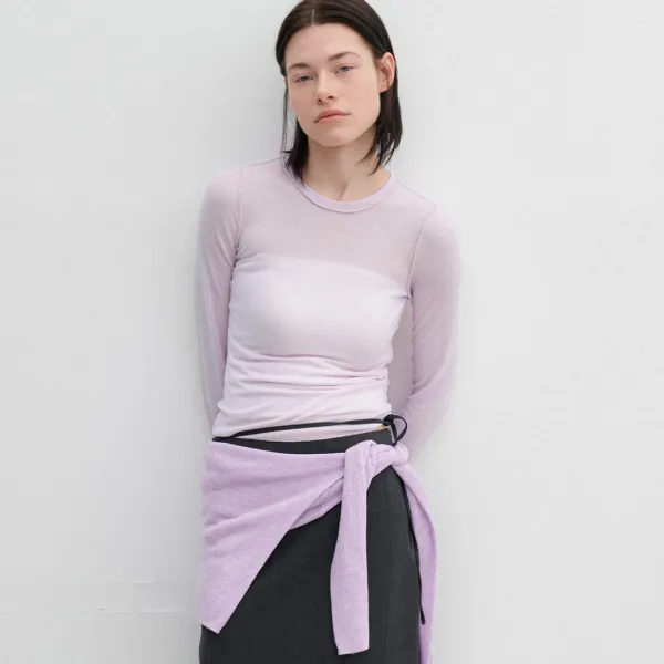 (T-7172)AN INTERLOCK LONG SLEEVE SLIM TEE