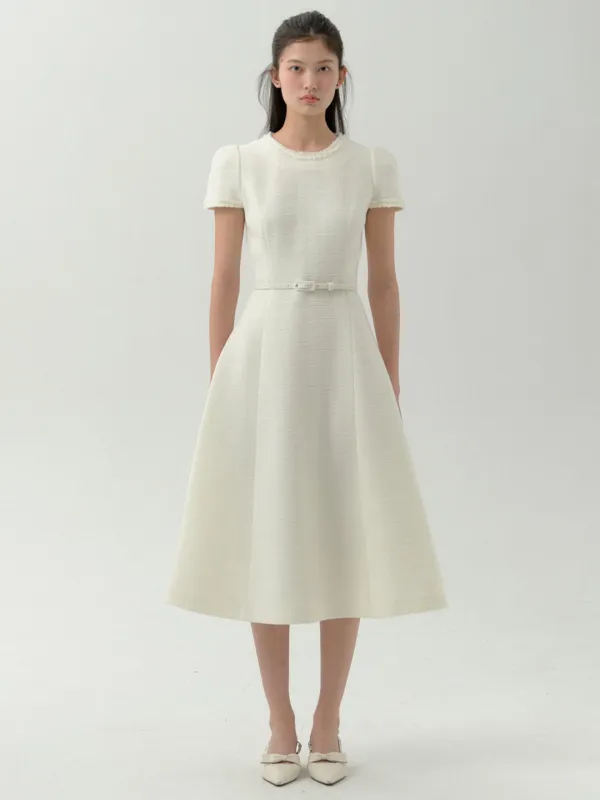 Fringe Bud Tweed Dress(3Color)