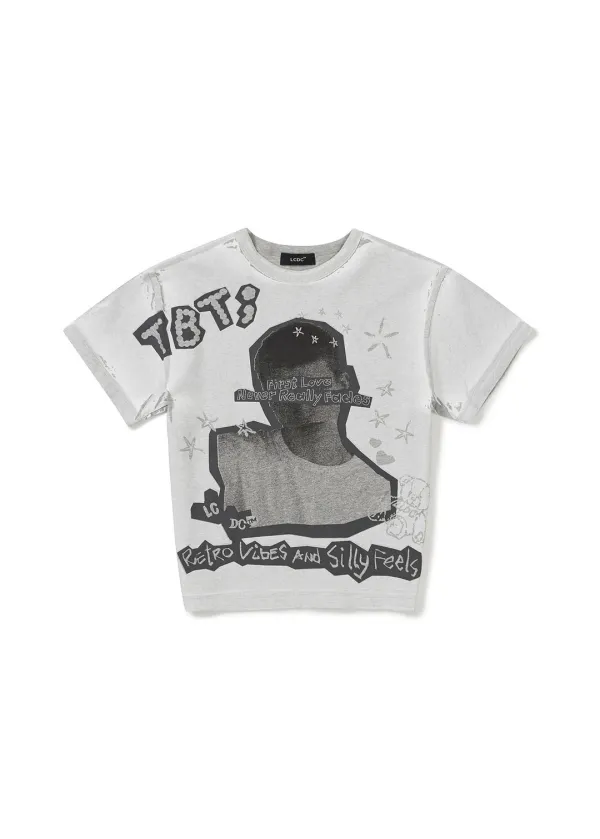 PRINTED T-SHIRT (MELANGE GREY)