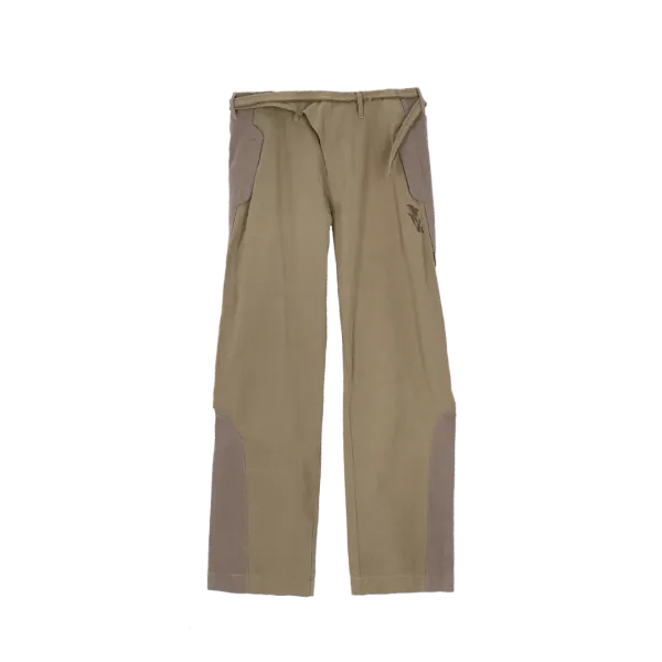 BELTED CHINO PANTS OLIVE