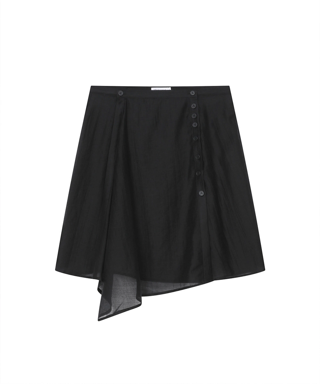미세키서울 Button layered wrap skirt BLACK 상품 이미지 1