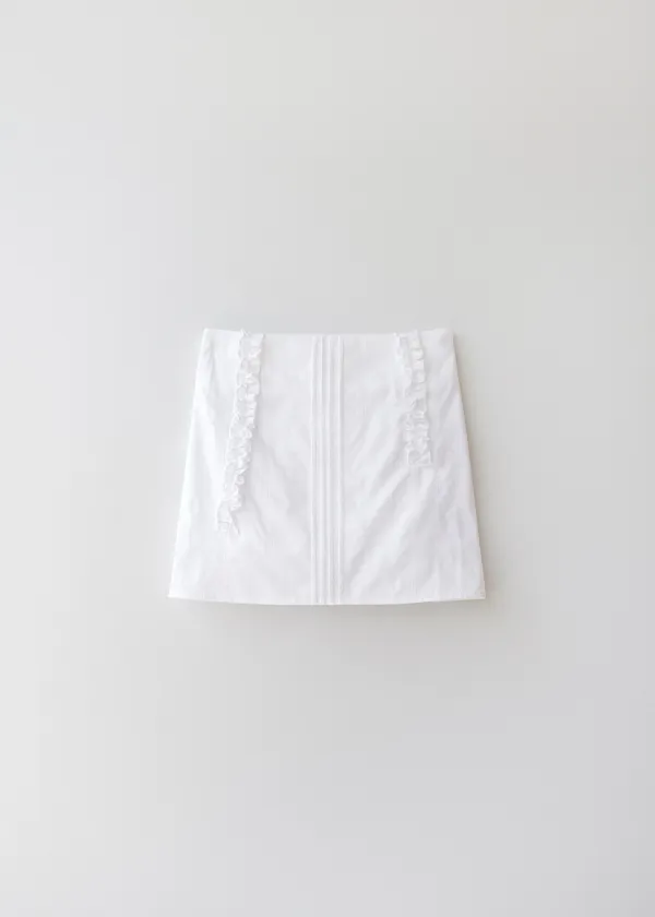 Torre frill mini skirt (white)