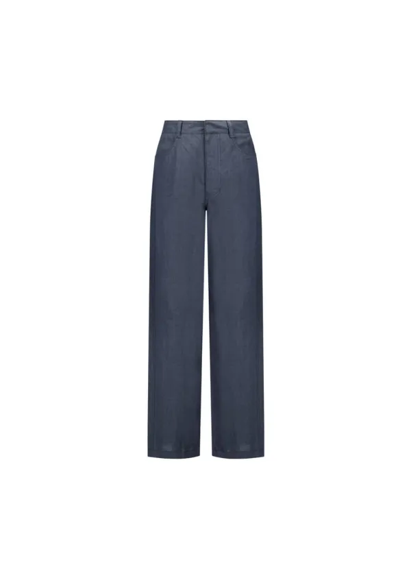 [예약주문] Linen Straight Pants, Blue
