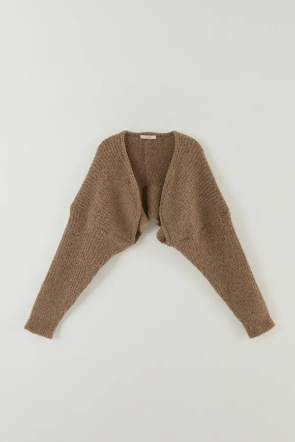 알파카 니트 볼레로 BROWN
