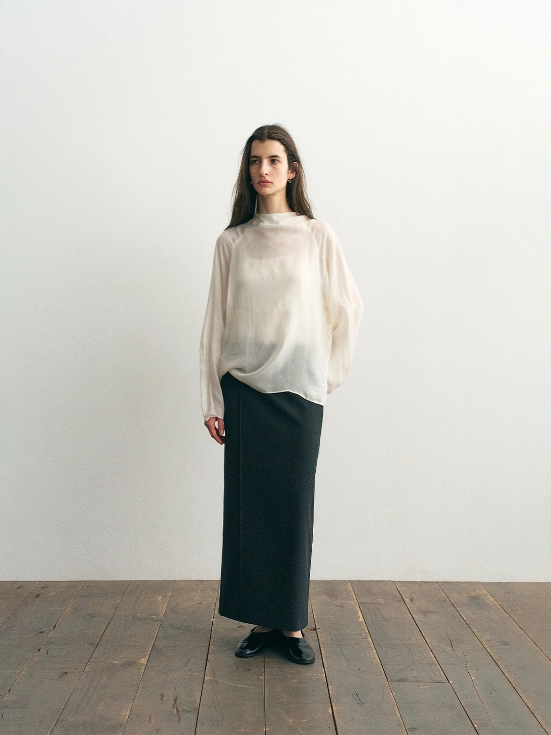 더릴 Callen Maxi Long Skirt_Charcoal 상품 이미지 1
