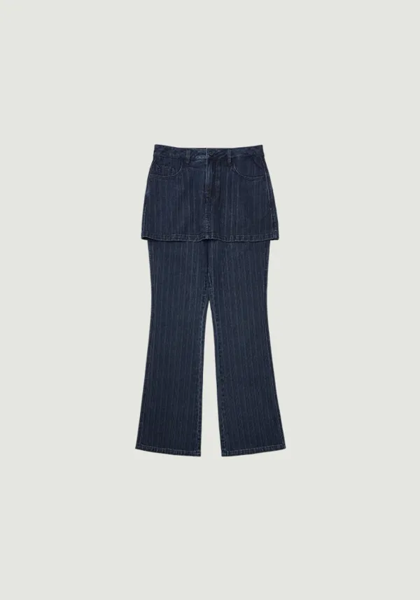 NELL DENIM SKIRT PANTS