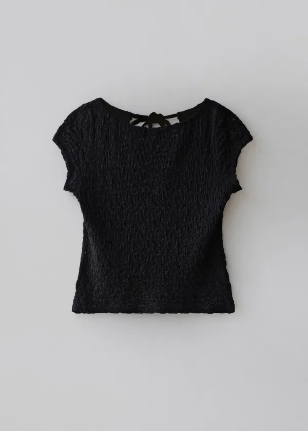 Flory half blouse (black)