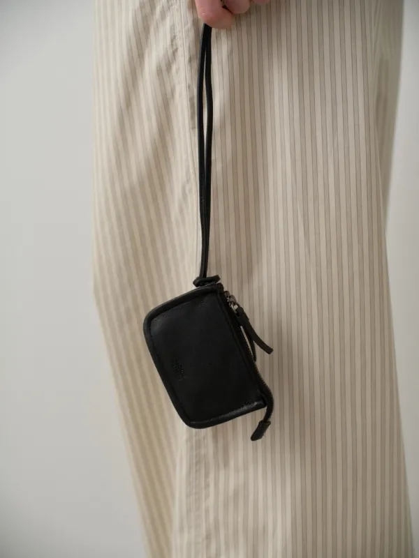 가뱅 워싱 레더 카드 월렛_black