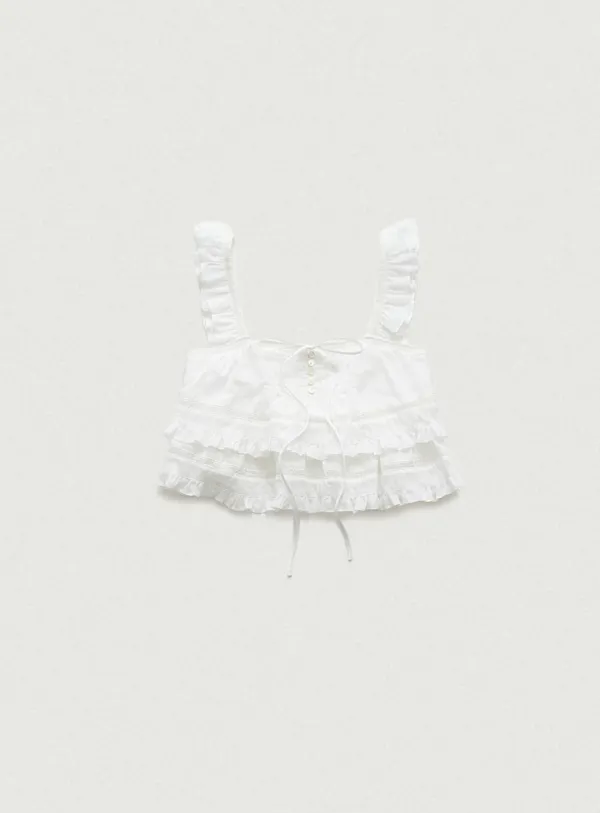 Velora Frill Wing Sleeveless Blouse