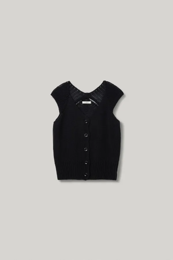 Athens Knit Top in Black