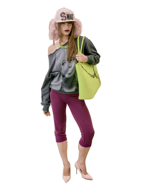 Love Pintuck Sweatshirt Charcoal