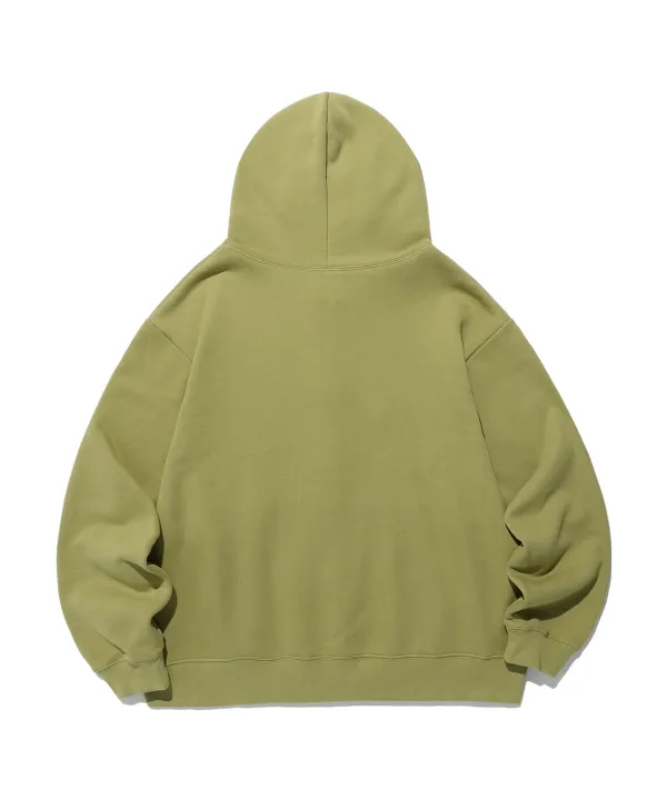 3star logo zip hoodie[olive]