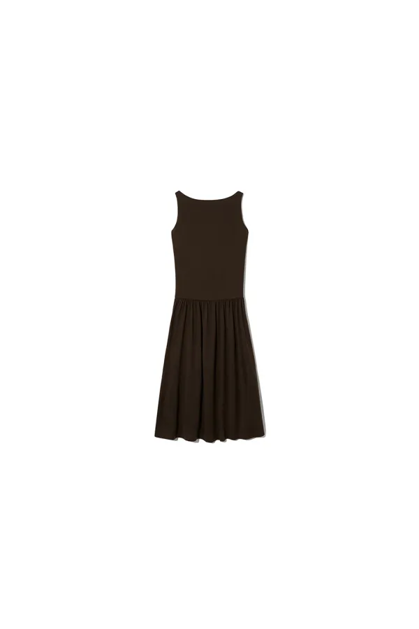 SOPHIE WOOL DRESS [BROWN]
