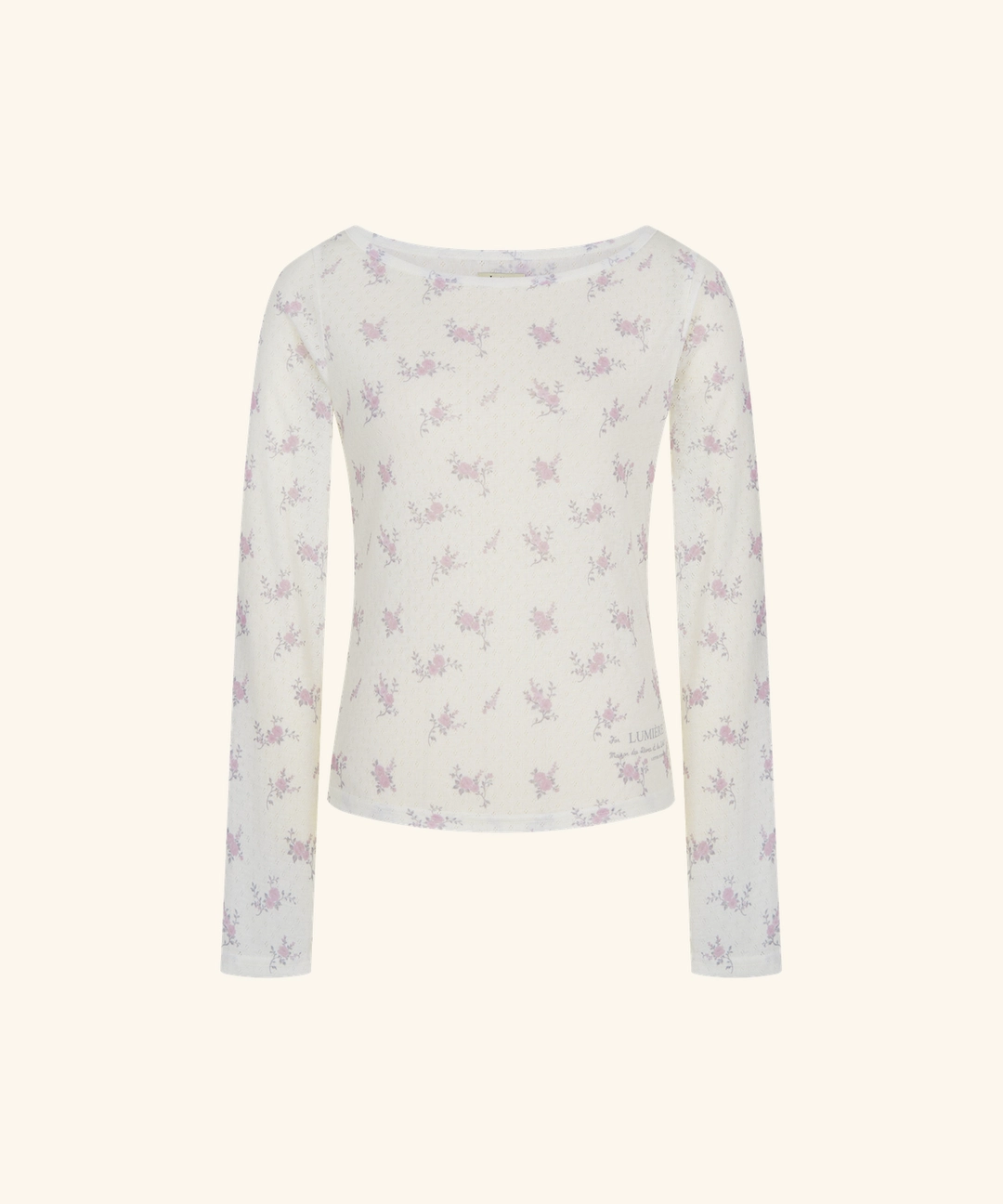 레터프롬문 Renoui Floral T-Shirt (Cream) 상품 이미지 1