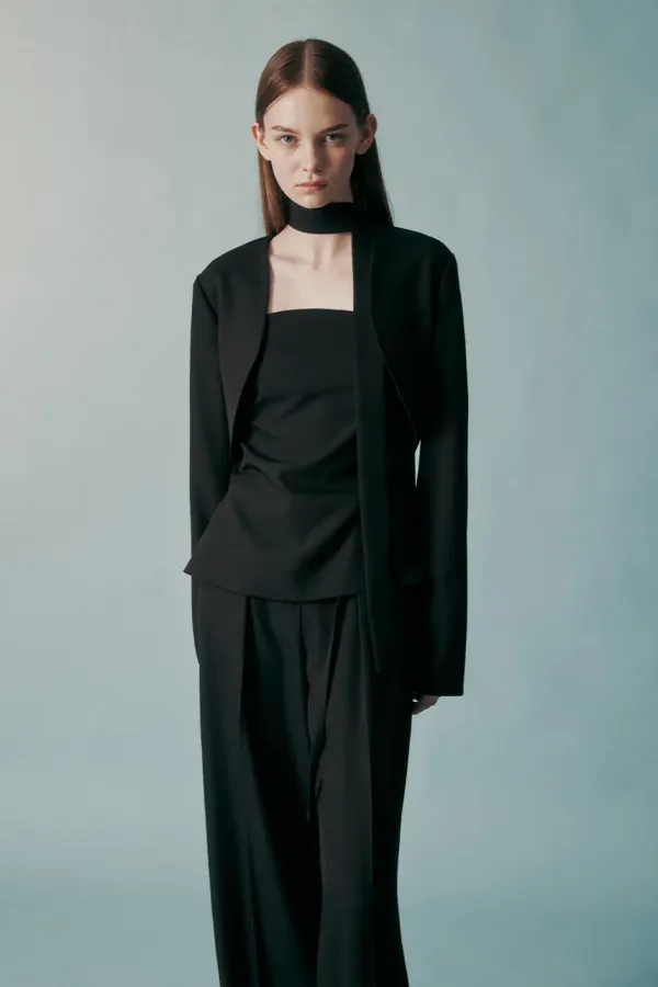 BOLERO CROPPED JACKET BLACK