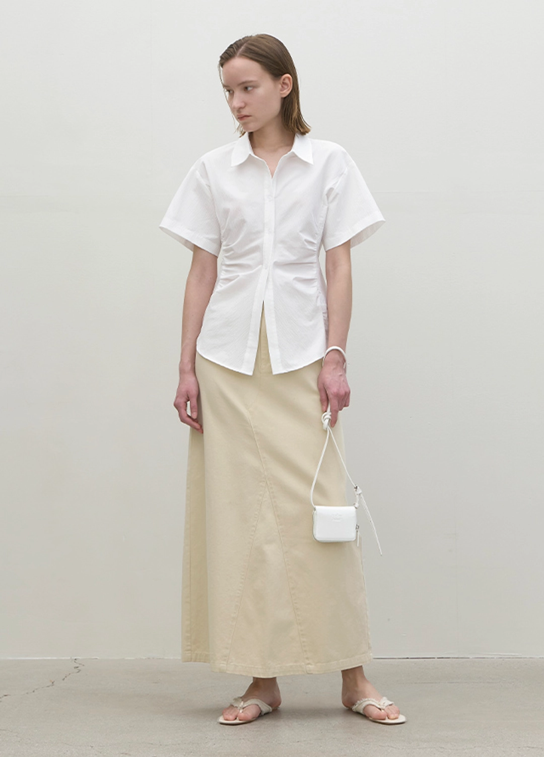 아뜰리에 나인 (SK-4919)ESSENTIAL COTTON DENIM LONG SKIRT 상품 이미지 3