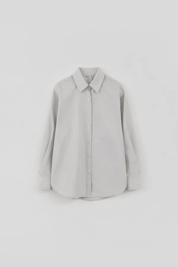 Side Curved Shirt_Light Gray