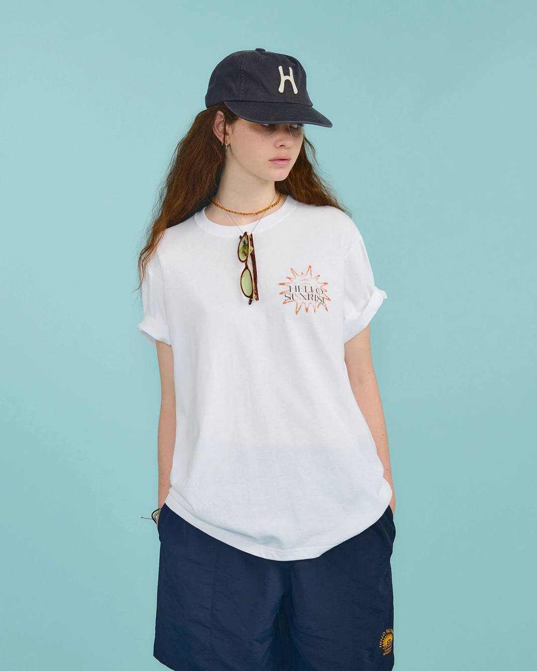 헬로선라이즈 HS Sunburst Icon Tee _White 상품 이미지 1
