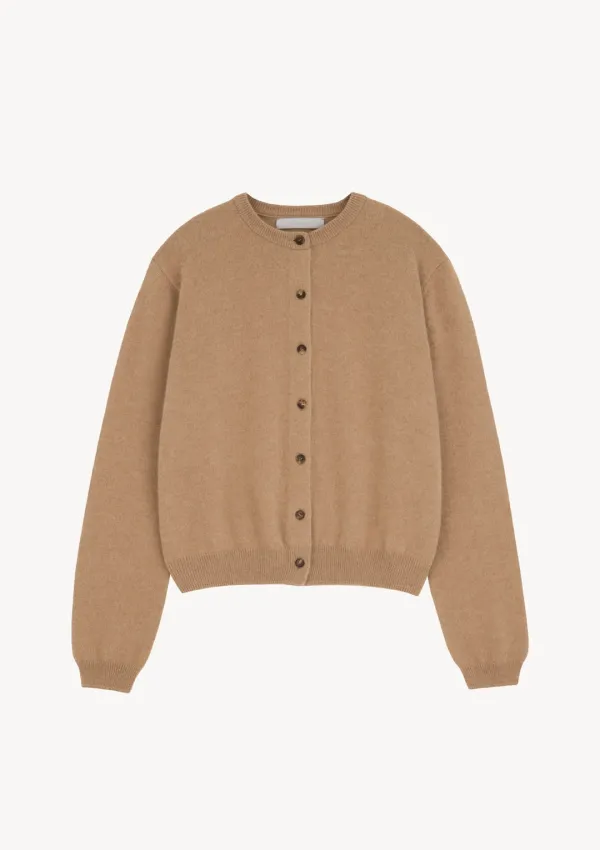 Sol Cashmere R Cardigan in Beige