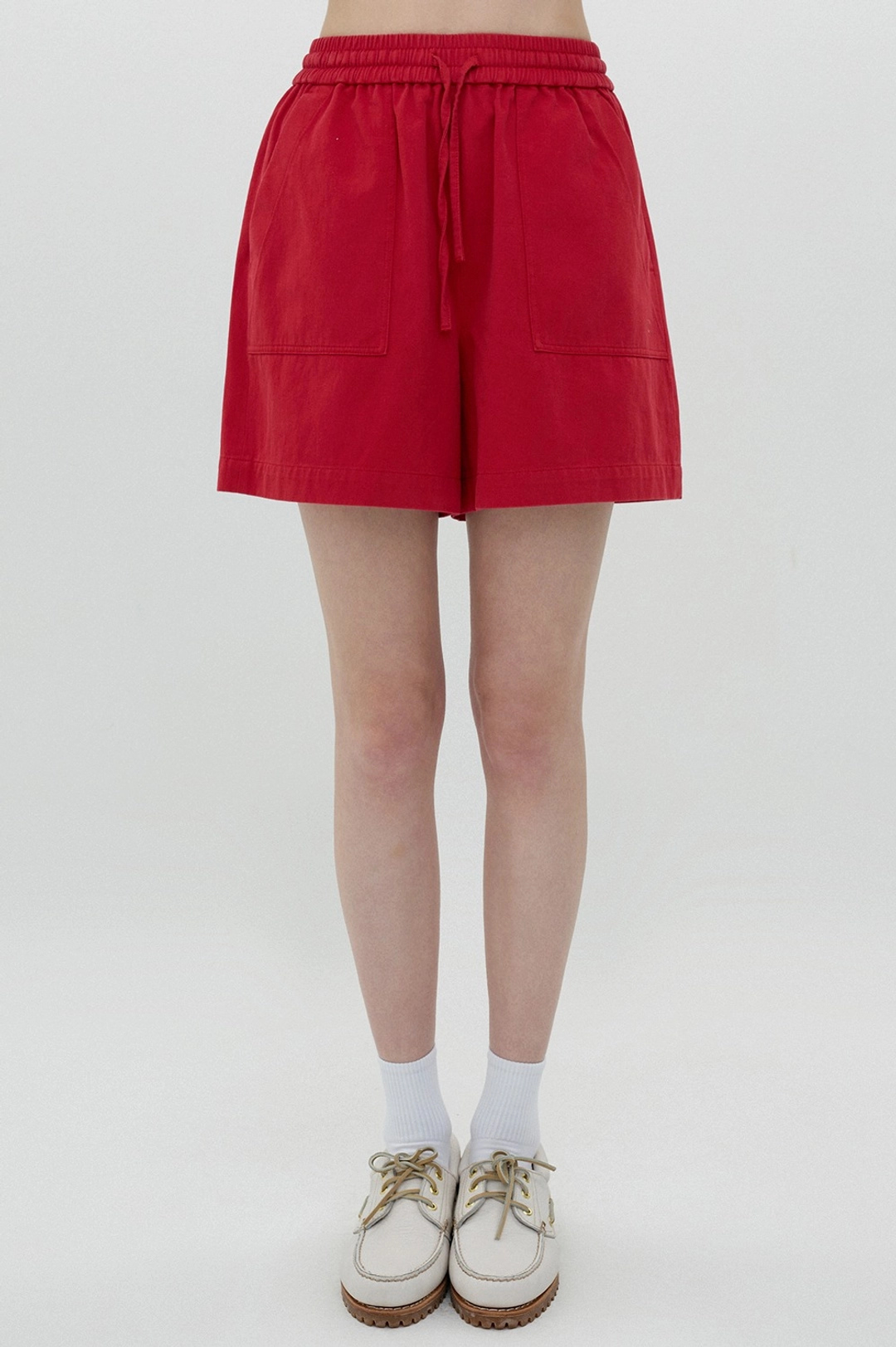 클로브 [25SS clove] Washed Cotton Shorts (Red) 상품 이미지 2