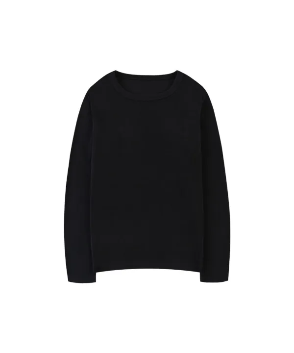 A3559 에센셜 라운드 티셔츠_Black