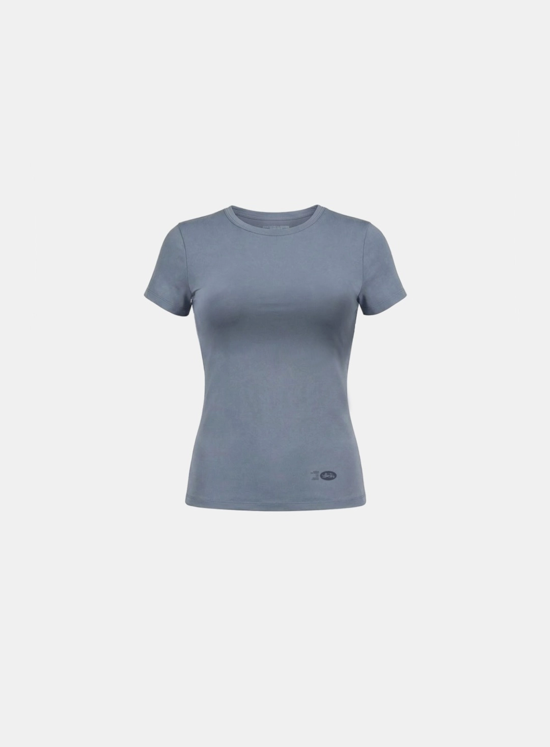 배드블러드 [w-tee26-090] Everyday Crew Neck Short Sleeve T-Shirt - Blue gray 상품 이미지 1