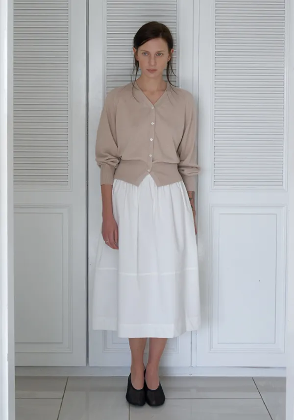 LILY COTTON FLARE SKIRT_IVORY_OD2C2MSK41IVY