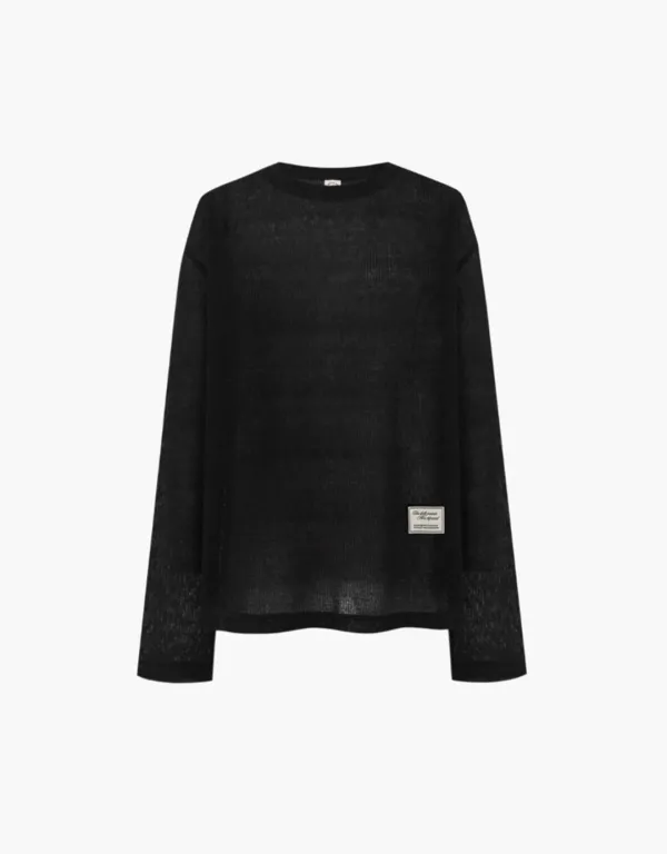 long sleeve skashi knit - black