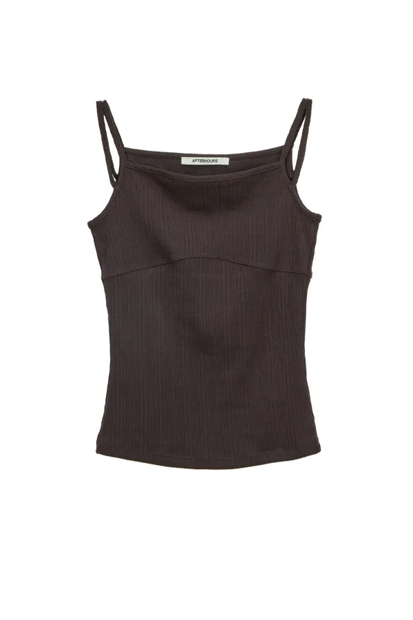 DOUBLE STRAP SLEEVELESS (BROWN-CHARCOAL)