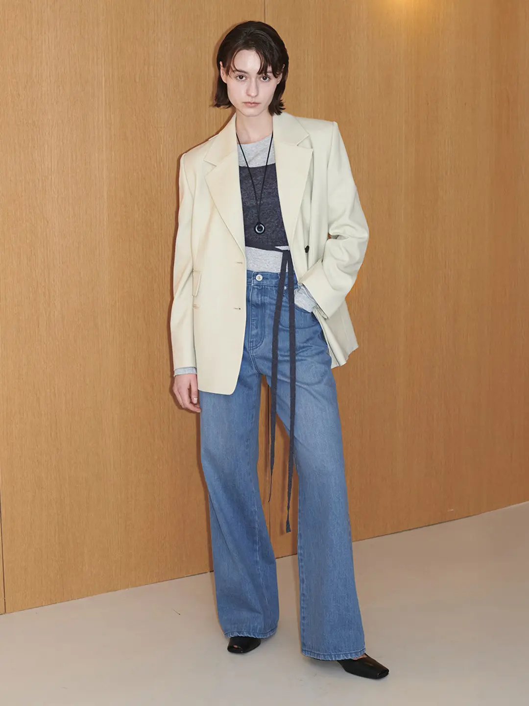 루에브르 Back Slit Tailored Jacket SW5SJ101-CW 상품 이미지 2