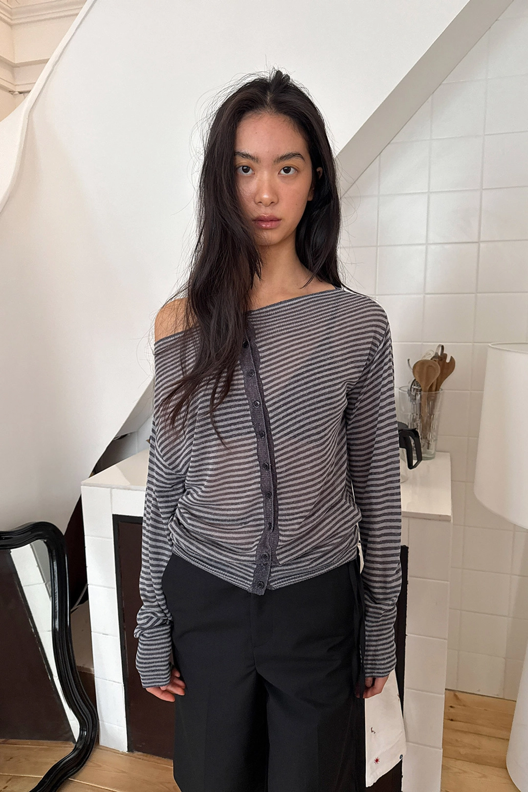 다이애그널 [6/11 순차출고] SOFT OFF SHOULDER CARDIGAN 상품 이미지 2