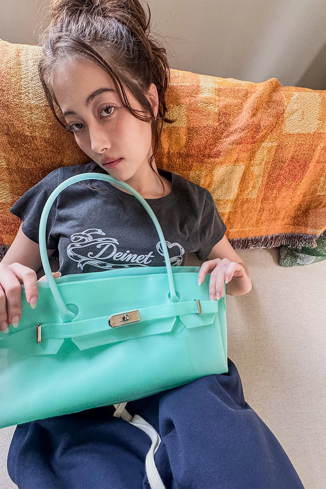 다이닛 [카드지갑 증정] JELLY TWO-WAY BAG IN MINT 상품 이미지 2
