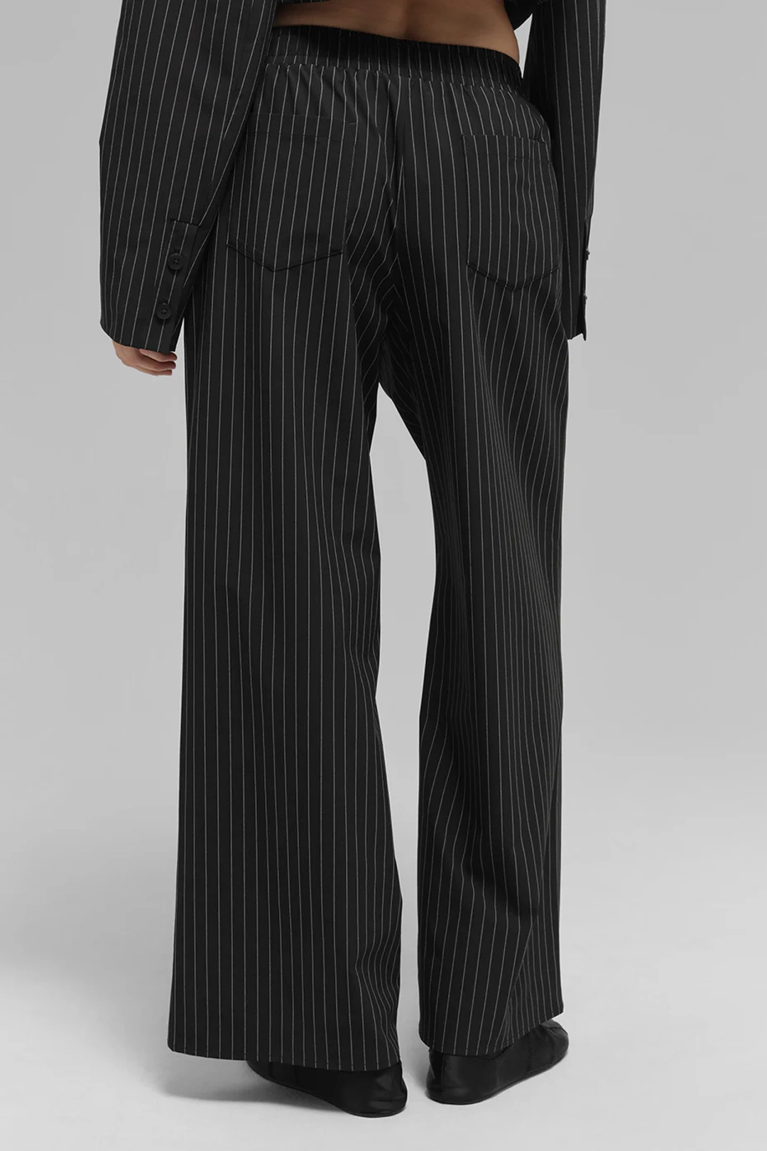 알로요가 Pinstripe Daylight Boxer Pant (Regular) - Black/Titanium 상품 이미지 3