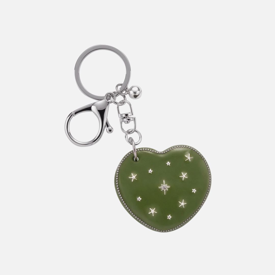 엔프프 heart dia mirror key ring-khaki 상품 이미지 2