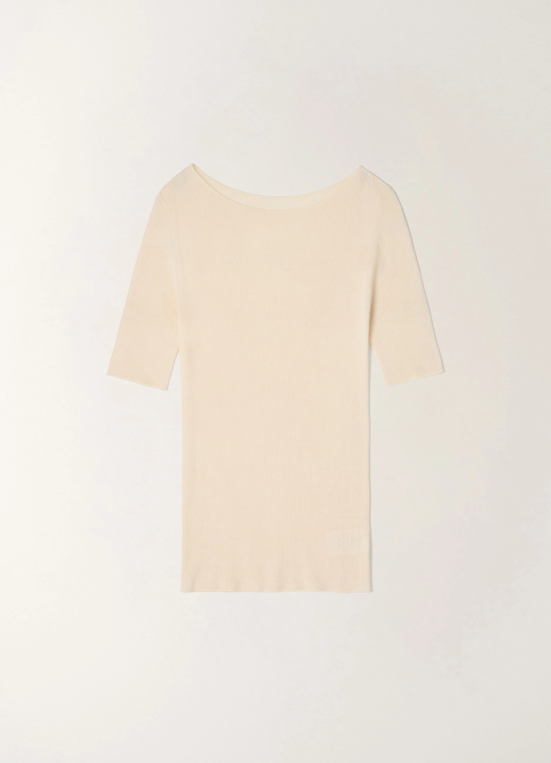 안젤로비안코 Whole Garment Silk Soft Boat-Neck Knit Top_2color 상품 이미지 1