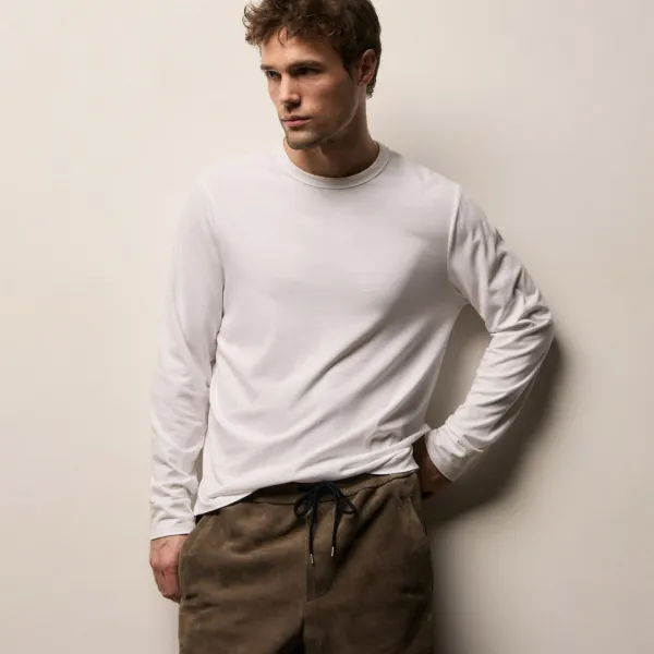 Heavy Luxe Jersey Long Sleeve - White