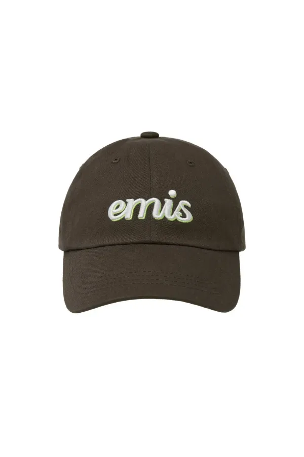 LAYERED LOGO BALL CAP-BROWN