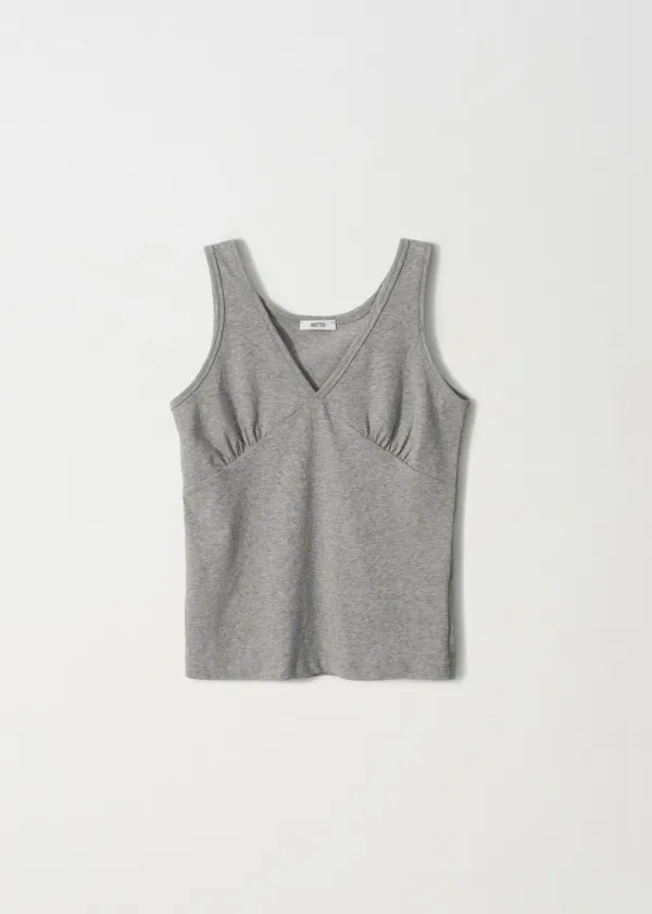 [2nd] V-Neck Sleeveless_Gray