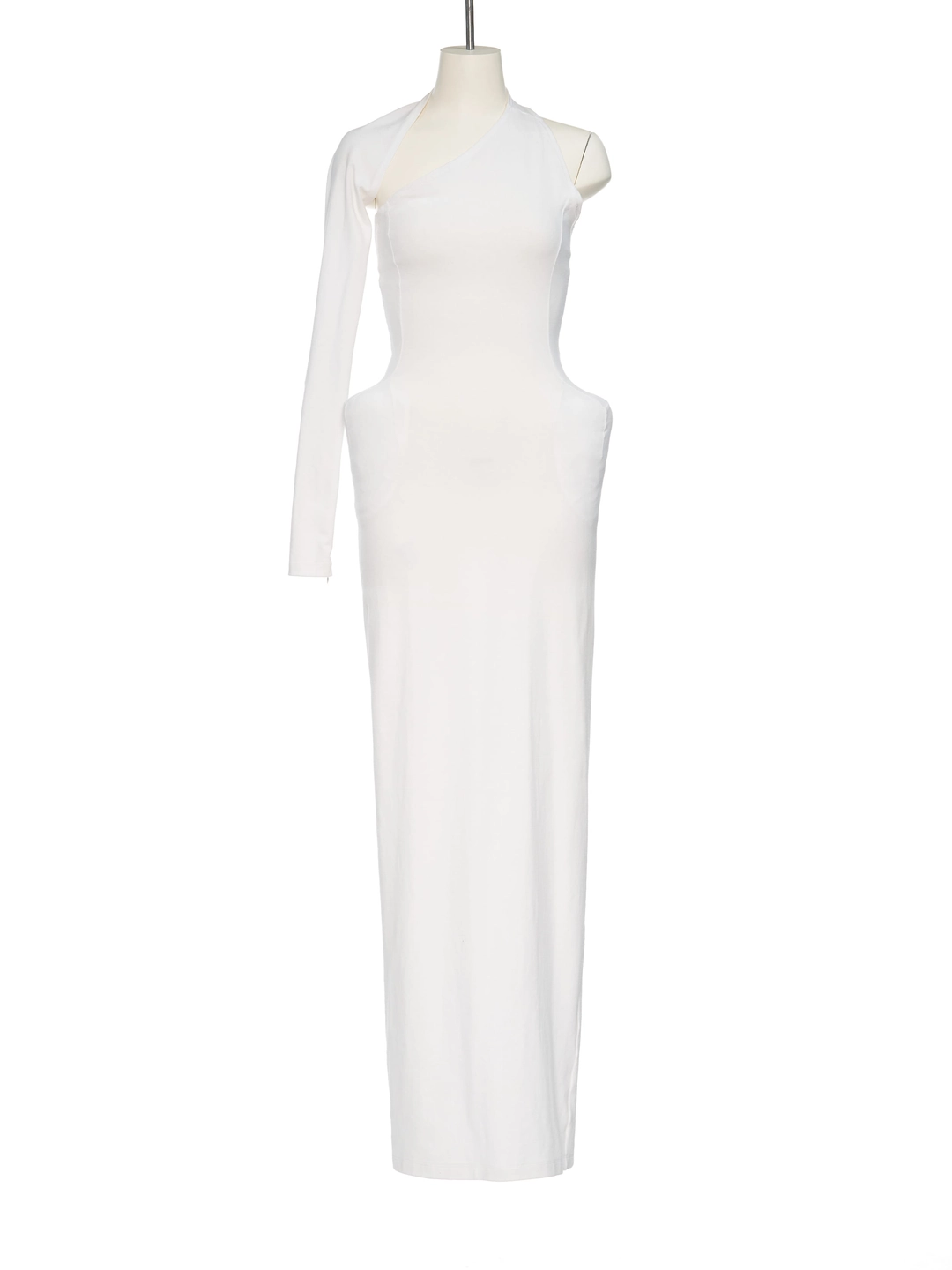 푸쉬버튼 SS25 WHITE ASYMMETRIC DARTED SLIM DRESS 상품 이미지 1