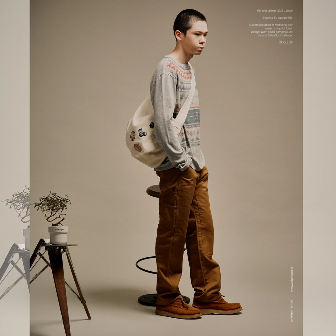 사파리스팟 Country Patch Oxford Cross Bag (Beige) 상품 이미지 2