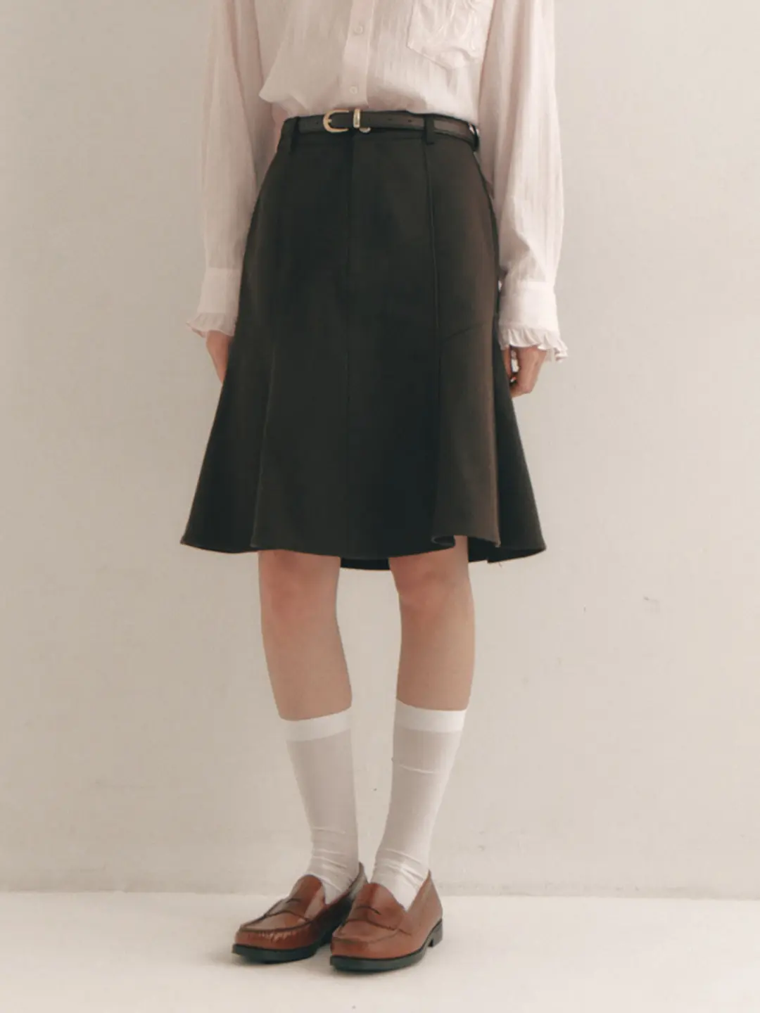 플로움 Ribbon Pocket Midi Skirt(3color) 상품 이미지 1
